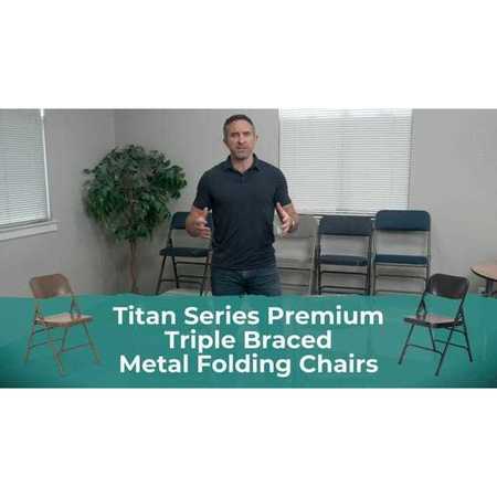 ATLAS COMMERCIAL PRODUCTS Beige Steel Folding Chair MFC22BGE